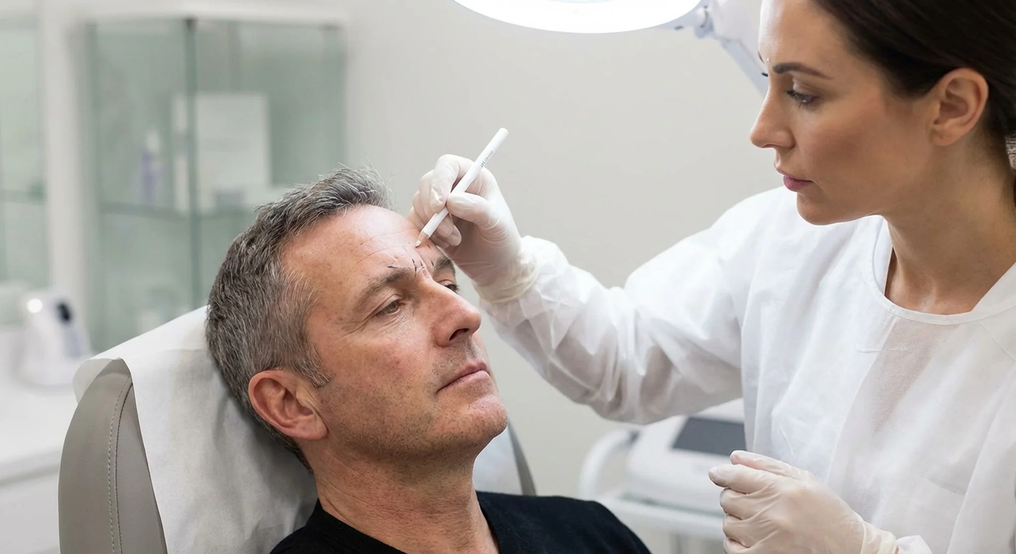 Anti wrinkle treatment for two areas