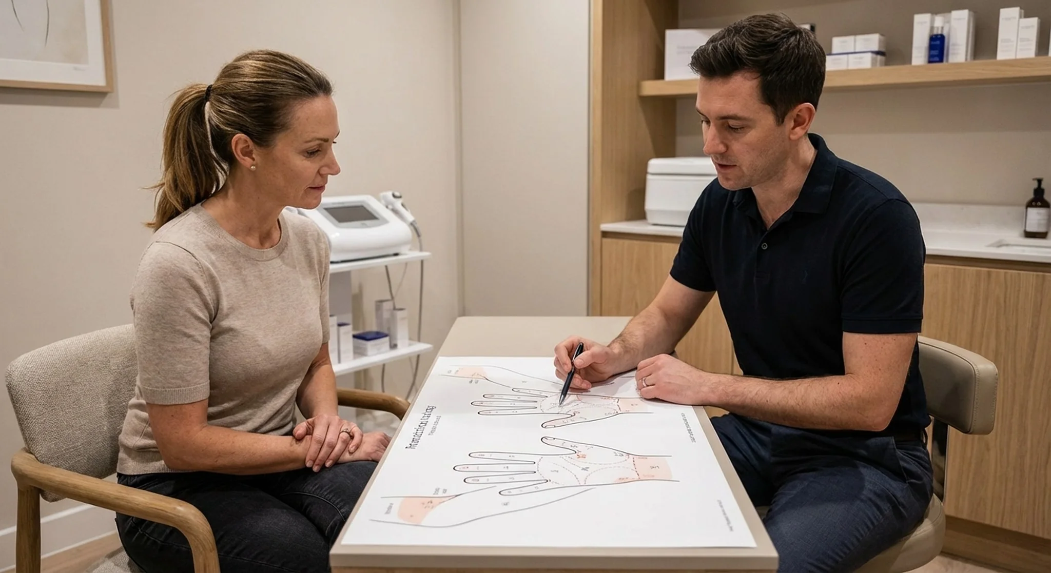 Hyperhidrosis treatment vials and mapping