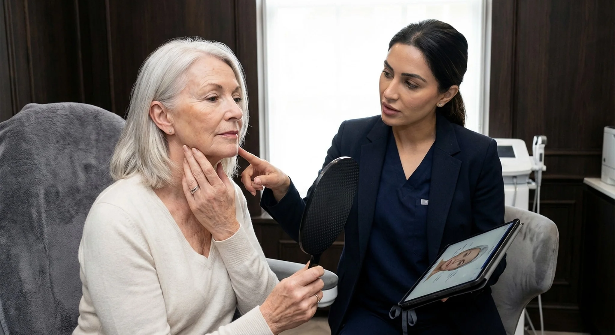 Korean tox lift style lower face refinement